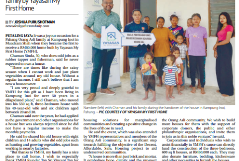 Housing Joy for Orang Asli